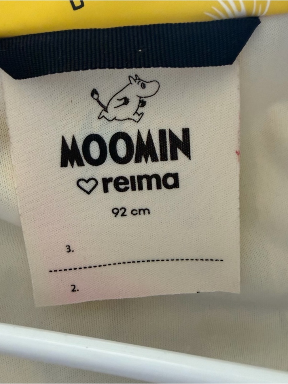 Reima moomin  toddler hippopotamus yellow rain jacket - Picture 5 of 5